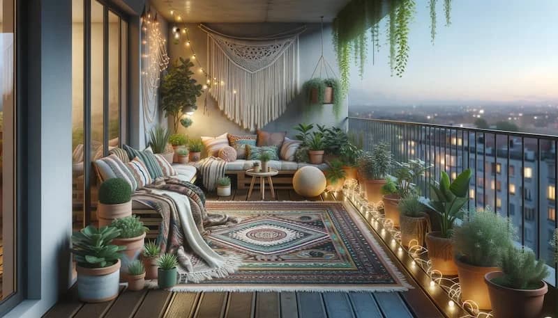 Amenajarea balconului în stil Boho: 5 caracteristici pentru un spațiu exterior plin de personalitate
