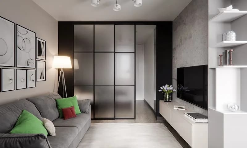 Compartimentarea cu sticlă a zonei de dormit. Sursa: home-designing.com