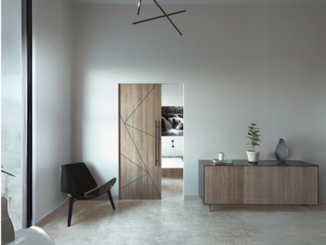 Sistemul AluFrames Terno Scorrevoli pentru uși din lemn